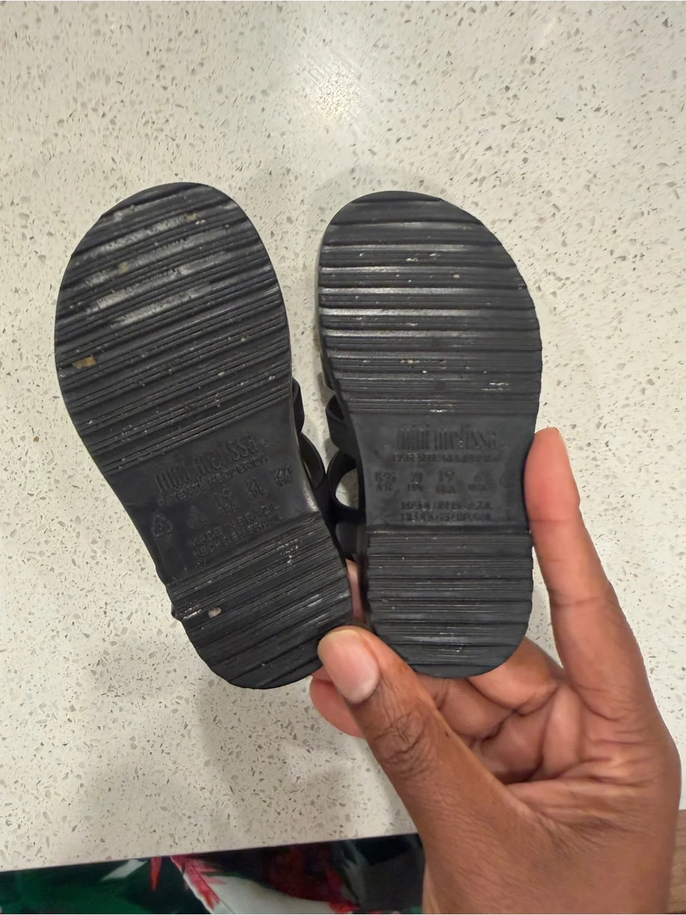 Black Mini Melissa Toddler Shoes